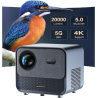 SUREWHEEL - Proyector 4K con WiFi 6 y Bluetooth, proyector de  película 800ANSI para Uso en Exteriores, proyector portátil