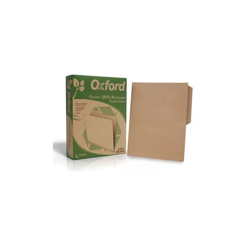 Folder Reciclado Tamaño Carta Ecológico Kraft 500 Folders