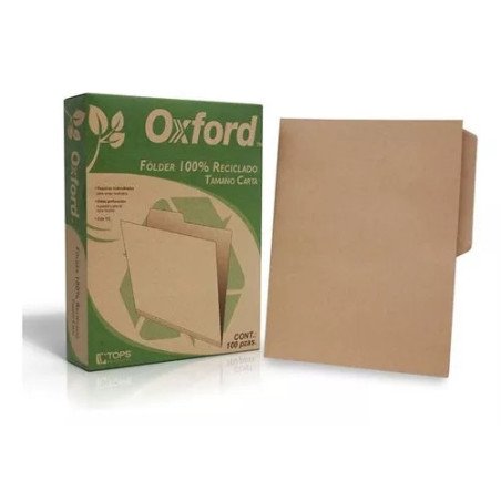 Folder Reciclado Tamaño Carta Ecológico Kraft 500 Folders