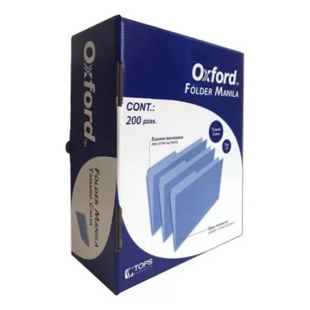 Fólder Manila Oxford, Tamaño Carta, Color Crema, 200 Piezas