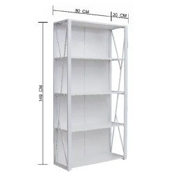 Stuk Librero 4 Repisas Blanco